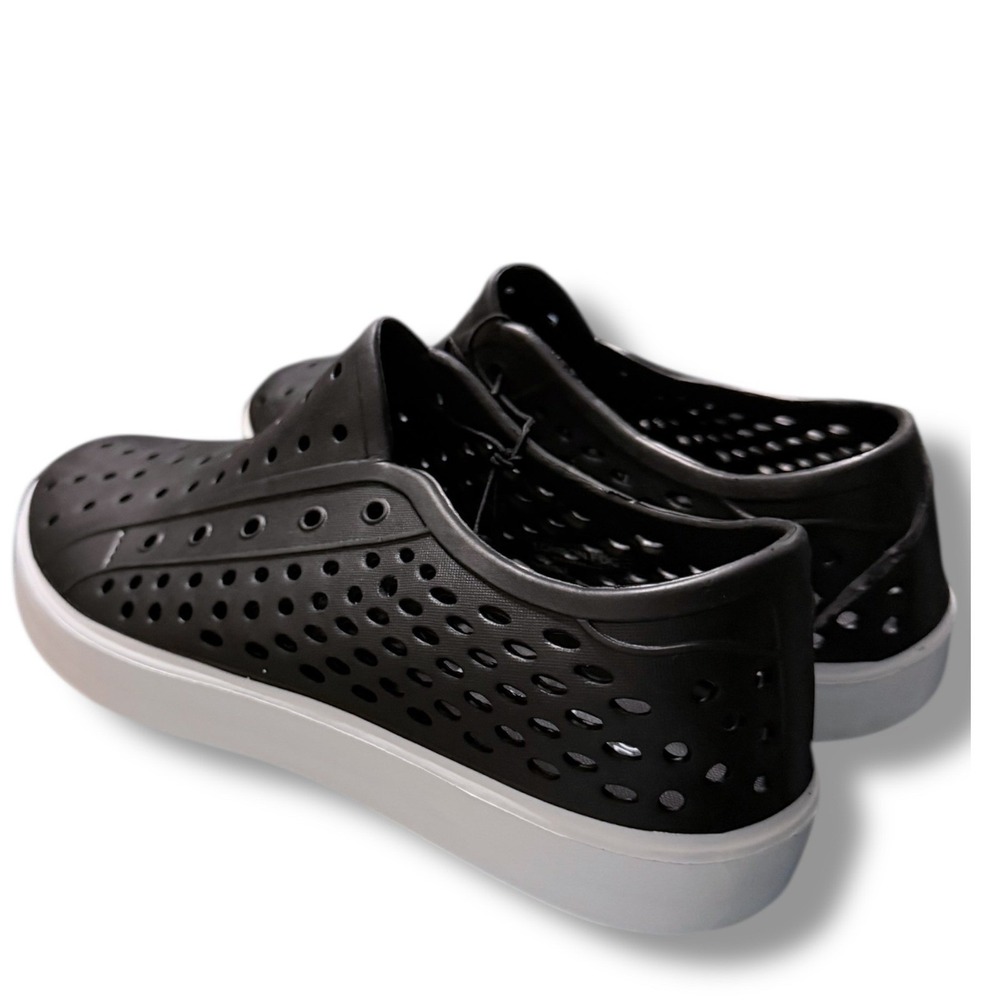 London Fog Mens Bately Black Perforated EVA Boat Deck Dock Water Shoes Sz 11